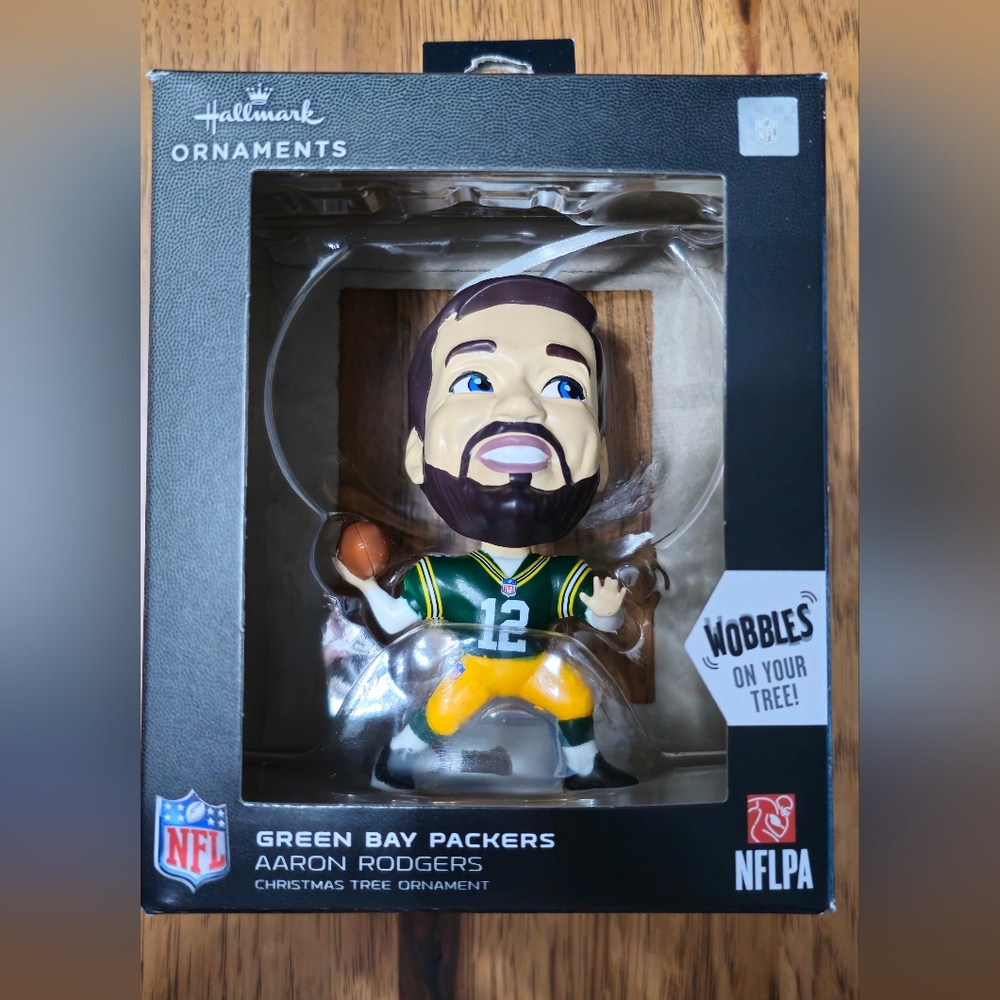 *Hallmark Rodgers Packers Wobble Ornament*